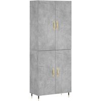 Highboard Betongrau 69,5x34x180 cm Holzwerkstoff Vidaxl von VIDAXL