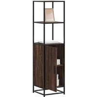 Highboard Braun Eichen-Optik 35,5x35x139cm Holzwerkstoff Metall - Vidaxl von VIDAXL