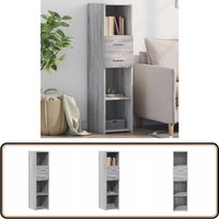 Highboard Grau Sonoma 30x42,5x124 cm Holzwerkstoff - Sideboard - Hochschrank - Wohnzimmermöbel - Grau - Holzwerkstoff Highboard Grau Sonoma 30x42,5x124 cm Holzwerkstoff - Sideboard - Hochschrank - Wohnzimmermöbel - Grau - Holzwerkstoff von VIDAXL