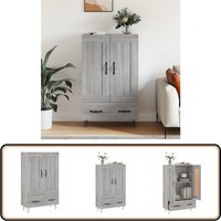Highboard Grau Sonoma 69,5x31x115 cm Holzwerkstoff - Sideboard - Hochschrank - Wohnzimmermöbel - Grau - Holzwerkstoff Highboard Grau Sonoma 69,5x31x115 cm Holzwerkstoff - Sideboard - Hochschrank - Wohnzimmermöbel - Grau - Holzwerkstoff von VIDAXL