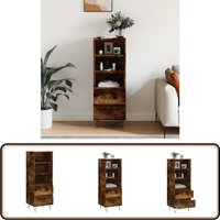Highboard Räuchereiche 40x36x110 cm Holzwerkstoff - Industriel Design - Wohnzimmermöbel - Regal - Sideboard - Hochschrank Highboard Räuchereiche 40x36x110 cm Holzwerkstoff - Industriel Design - Wohnzimmermöbel - Regal - Sideboard - Hochschrank von VIDAXL
