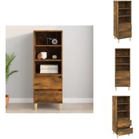 Vidaxl - Highboard Räuchereiche 40x36x110 cm Holzwerkstoff - Sideboard - Hochschrank - Wohnzimmermöbel - Holzmöbel - Eichenfarben von VIDAXL