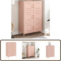 Highboard Rosa 68x39x113 cm Stahl - Industrielles Design - Sideboard - Regal - Aufbewahrung - Wohnraum von VIDAXL