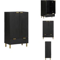 Highboard Schwarz 60x33x100 cm Holzwerkstoff - Highboard - Highboards - Hochschrank - Wohnzimmerschrank Highboard Schwarz 60x33x100 cm Holzwerkstoff - Highboard - Highboards - Hochschrank - Wohnzimmerschrank von VIDAXL