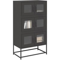 Highboard Schwarz 68x39x123 cm Stahl - Vidaxl von VIDAXL