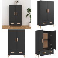 Highboard Schwarz 70x31x115 cm Holzwerkstoff - Schreibtisch - Wohnzimmer Dekoration - Regal - Hochbord - Schwarz - Home & Living Highboard Schwarz 70x31x115 cm Holzwerkstoff - Schreibtisch - Wohnzimmer Dekoration - Regal - Hochbord - Schwarz - Home & Living von VIDAXL
