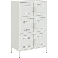Highboard Weiß 68x39x113 cm Stahl vidaXL632261 von VIDAXL
