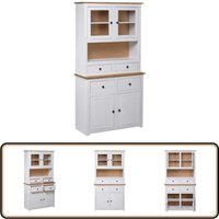 Highboard Weiß 93x40,5x180 cm Kiefernholz Panama - Schreibtisch - Sideboard - Holzschrank - Wohnzimmermöbel - Buffet Highboard Weiß 93x40,5x180 cm Kiefernholz Panama - Schreibtisch - Sideboard - Holzschrank - Wohnzimmermöbel - Buffet von VIDAXL