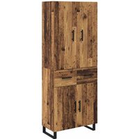 Highboard mit Schubladen 2 pcs Altholz Engineered Wood und Glas vidaXL von VIDAXL
