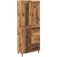 Highboard mit Schubladen 2 pcs Altholz Engineered Wood und Glas vidaXL von VIDAXL