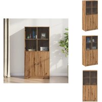 Highboard mit Türen Artisan-Eiche 68x37x142 cm Holzwerkstoff - Highboard - Highboards - Beistellschrank - Hochschrank Highboard mit Türen Artisan-Eiche 68x37x142 cm Holzwerkstoff - Highboard - Highboards - Beistellschrank - Hochschrank von VIDAXL