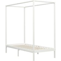 Himmelbett-Gestell Weiß Massivholz Kiefer 90 x 200 cm Vidaxl Weiß Himmelbett-Gestell Weiß Massivholz Kiefer 90 x 200 cm Vidaxl Weiß von VIDAXL