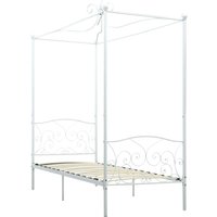 Himmelbett-Gestell Weiß Metall 100 x 200 cm Vidaxl Himmelbett-Gestell Weiß Metall 100 x 200 cm Vidaxl von VIDAXL