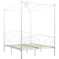 Himmelbett-Gestell Weiß Metall 120 x 200 cm Vidaxl Himmelbett-Gestell Weiß Metall 120 x 200 cm Vidaxl von VIDAXL
