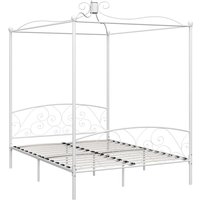 Himmelbett-Gestell Weiß Metall 160 x 200 cm Vidaxl Himmelbett-Gestell Weiß Metall 160 x 200 cm Vidaxl von VIDAXL
