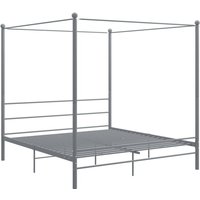 Himmelbett Grau Metall 200x200 cm vidaXL437306 von BONNEVIE