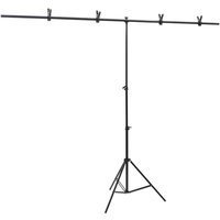 Hintergrundständer T-Form Schwarz 201x60x(70-200) cm Vidaxl von VIDAXL