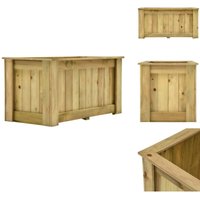 Hochbeet 100 x 50 x 50 cm Kiefernholz Imprägniert - Hochbeet - Gartenmöbel - Holzhäuser - Pflanzenbehälter - Blumenerde von VIDAXL