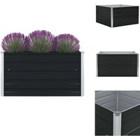 Hochbeet 100×100×45 cm Verzinkter Stahl Anthrazit - Hochbeet - Stahlhochbeet - Anthrazit - Gartengeräte - Balkonbepflanzung von VIDAXL