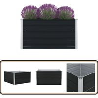 Hochbeet 100×100×45 cm Verzinkter Stahl Anthrazit - Hochbeet - Stahlhochbeet - Anthrazit - Gartengeräte - Balkonbepflanzung von VIDAXL