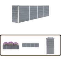 Hochbeet 320 x 40 x 77 cm Verzinkter Stahl Grau - Hochbeet - Stahlhochbeet - Gartenmöbel - Gartengeräte - Blumenerde Hochbeet 320 x 40 x 77 cm Verzinkter Stahl Grau - Hochbeet - Stahlhochbeet - Gartenmöbel - Gartengeräte - Blumenerde von VIDAXL