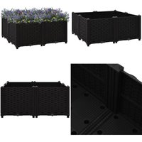 Hochbeet 80x80x38 cm Polypropylen - Hochbeet - Gartenmöbel - Kunststoffbehälter - Blumenerde - Pflanzentopf - Home & Living von VIDAXL