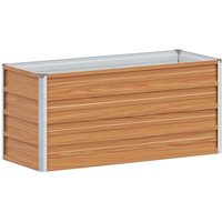 Hochbeet Hellbraun 100 x 40 x 45 cm Verzinkter Stahl vidaXL von VIDAXL