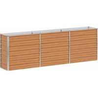 Hochbeet Hellbraun 240 x 40 x 77 cm Verzinkter Stahl vidaXL von VIDAXL