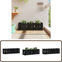 Hochbeet Latten-Design Schwarz 100x30x30 cm Massivholz Kiefer - Hochbeet - Holzhäuser - Gartenmöbel - Blumenerde - Kräutergarten Hochbeet Latten-Design Schwarz 100x30x30 cm Massivholz Kiefer - Hochbeet - Holzhäuser - Gartenmöbel - Blumenerde - Kräutergarten von VIDAXL