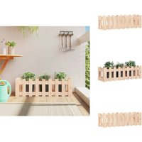 Hochbeet Lattenzaun-Design 100x30x30 cm Massivholz Kiefer - Holz Hochbeet - Kiefern Hochbeet - Hochbeet Mit Lattenzaun Design - Gartengefäß von VIDAXL
