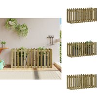Vidaxl - Hochbeet Lattenzaun-Design 150x50x70 cm Kiefernholz Imprägniert - Holz Hochbeet - Kiefernholz Hochbeet - Imprägniertes Holz - Gartengefäß von VIDAXL