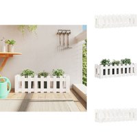 Hochbeet Lattenzaun-Design Weiß 100x30x30 cm Massivholz Kiefer - Holz Hochbeet - Kiefernhochbeet - Hochbeet Weiß - Garten Hochbeet - Blumenerde Hochbeet Lattenzaun-Design Weiß 100x30x30 cm Massivholz Kiefer - Holz Hochbeet - Kiefernhochbeet - Hochbeet Weiß - Garten Hochbeet - Blumenerde von VIDAXL