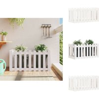 Hochbeet Lattenzaun-Design Weiß 100x50x50 cm Massivholz Kiefer - Holz Hochbeet - Kiefernhochbeet - Hochbeet Weiß - Gartengeräte - Blumenerde Hochbeet Lattenzaun-Design Weiß 100x50x50 cm Massivholz Kiefer - Holz Hochbeet - Kiefernhochbeet - Hochbeet Weiß - Gartengeräte - Blumenerde von VIDAXL