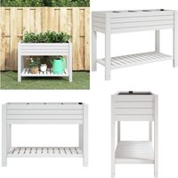 Vidaxl - Hochbeet Weiß 110x45x79 cm Polypropylen - Gartengefäß - Hochbeet - Blumentopf - Kräutergarten - Gemüsegarten - Home & Living Vidaxl - Hochbeet Weiß 110x45x79 cm Polypropylen - Gartengefäß - Hochbeet - Blumentopf - Kräutergarten - Gemüsegarten - Home & Living von VIDAXL
