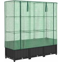 Hochbeet mit Gewächshaus-Aufsatz Rattan-Optik 120x40x138 cm Vidaxl Hochbeet mit Gewächshaus-Aufsatz Rattan-Optik 120x40x138 cm Vidaxl von VIDAXL