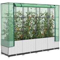 Hochbeet mit Gewächshaus-Aufsatz Rattan-Optik 160x40x138 cm Vidaxl Hochbeet mit Gewächshaus-Aufsatz Rattan-Optik 160x40x138 cm Vidaxl von VIDAXL