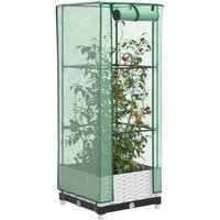 Hochbeet mit Gewächshaus-Aufsatz Rattan-Optik 40x40x123 cm Vidaxl Hochbeet mit Gewächshaus-Aufsatz Rattan-Optik 40x40x123 cm Vidaxl von VIDAXL