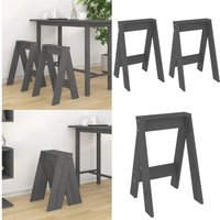 Hocker 2 Stk. Grau 40x40x60 cm Massivholz Kiefer - Hocker - Stuhl - Home & Living - Grau von VIDAXL
