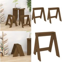 Vidaxl - Hocker 2 Stk. Honigbraun 40x40x45 cm Massivholz Kiefer - Hocker - Stuhl - Home & Living - Braun von VIDAXL