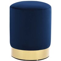 Vidaxl - Hocker Blau und Golden Samt von VIDAXL