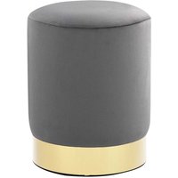 Vidaxl - Hocker Dunkelgrau und Golden Samt 441648 von VIDAXL