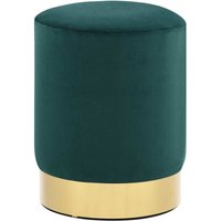 Hocker Dunkelgrün und Golden Samt 28 x 36 cm Vidaxl von VIDAXL