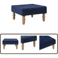 Hocker Marineblau 60x60x36 cm Samt - Samtsessel - Barhocker - Wohnaccessoire - Beistellstuhl - Wohnzimmerdeko von VIDAXL