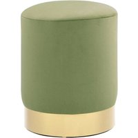 Hocker Senfgrün und Golden Samt 28 x 36 cm vidaXL von VIDAXL