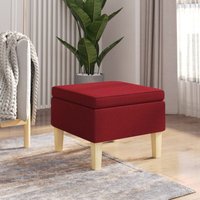 Hocker mit Holzbeinen Weinrot Stoff Vidaxl Hocker mit Holzbeinen Weinrot Stoff Vidaxl von VIDAXL