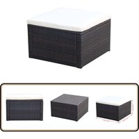 Hocker mit Kissen Poly Rattan 53×53×30 cm Braun - Gartenstuhl - Outdoor Möbel - Lounge Chair - Terrassenmöbeln - Rattan Sessel Hocker mit Kissen Poly Rattan 53×53×30 cm Braun - Gartenstuhl - Outdoor Möbel - Lounge Chair - Terrassenmöbeln - Rattan Sessel von VIDAXL