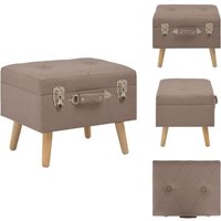 Hocker mit Stauraum 40 cm Braun Stoff - Sitzhocker - Wohnzimmer Deko - Beistelltisch - Polsterstuhl - Brauner Hocker von VIDAXL