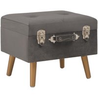 Vidaxl - Hocker mit Stauraum 40 cm Grau Samt von VIDAXL