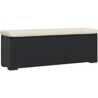 Bonnevie - Hockerbank mit Sitzkissen Schwarz 110x30x40 cm Poly Rattan vidaXL294167 von BONNEVIE