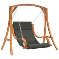 Hollywoodschaukel mit Auflage Massivholz Fichte mit Teak-Finish Vidaxl Anthrazit Hollywoodschaukel mit Auflage Massivholz Fichte mit Teak-Finish Vidaxl Anthrazit von VIDAXL